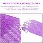 4 Pack Nylon Shower Scrubbers-Exfoliating Bath Sponges and Skin Scrubbers