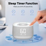 Topika White Noise Baby Sleep Machine with Clock & Night Light