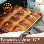Topika - 3 Pcs Gold Baking Pans Set, Nonstick Carbon Steel Baking Trays