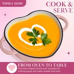 Topika - Cast Iron Ceramic Pot Dutch Oven Pot with Lid for Cooking Cookware