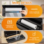 Topika Food Vacuum Sealer Machine With UV Light And Built-In Cutter