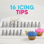TopikaHome - 124-Piece Cake Decorating Supplies Kit with Piping Bags & Tips
