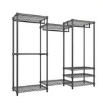 Topika Heavy-Duty Wardrobe Organiser, 4 Rods, 8 Shelves, 175 x 40 x 194 cm