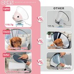 Topika Recovery Cone Dog Collar, Pink Cone for Dogs, Inflatable Alternative