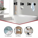 Topika - Bathroom Towel Racks Set 10 Pieces, Black/Silver Accessory Kit