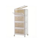Topika Stackable Storage Containers,4 Tier Transparent Visualization