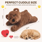 Topika Heartbeat Plush Toy Bear, Soft Calming Pet Companion