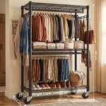 Topika Clothes Trolley Telescopic Rail Metal Rack&Single layer 30kg load