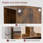 Topika 6 Tier Tree Bookshelf with Storage Cabinet, Space Saving Bookcase