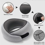 Topika Travel Neck Pillow Memory Foam - Compact U-Shape for Aeroplane Sleep