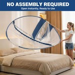 Topika Folding Fiberglass Mosquito Net Tent Three-way zipper for Baby Adult