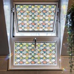 Topika Glass Privacy Film, Stained Glass Static Cling PVC