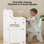 Height Adjustable Ergonomic Kid Study Desk Chair Book Stand Storage Cabinet