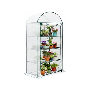 Topika Plant Greenhouse Mini Greenhouse 4 Tier For Outdoors, 70X50X160CM