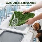 Topika Dog Grass Pad with Tray, Indoor Dog Toilet for Potty Training