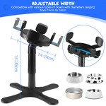 Topika Adjustable Raised Dog Bowl Stand with 3 Heights & Steel Bowl