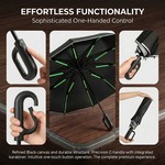 Topika - Reverse Folding Carabiner UV Umbrella, Reflective, Windproof
