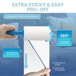 Topika Lint Roller Refills Pet Hair Removal Roller 120x6Sheets 2 handles