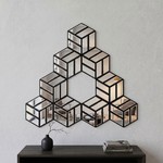 Topika - 9-Piece Glass Mirror Wall Decor, Hexagon DIY Mirror Tiles for Home
