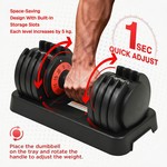 Topika Adjustable Dumbbell Set Dumbbells Adjustable Weight Set For Home Gym
