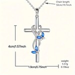 Elegant Christian Cross Butterfly Pendant Silver Plated Necklace - FDJC1