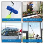 Topika - Window Squeegee Cleaner Tool 176cm with 3-in-1 Cleaning Heads