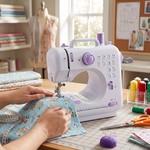 Topika 12-Stitch Mini Sewing Machine with 42pc Thread Kit for Beginners