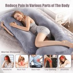 Topika Pregnancy Pillows for Sleeping U-Shaped Full Body Pillow with Cover
