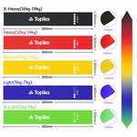 Topika-Resistance Bands Set of 5,Latex Exercise Loops for Full Body Workout