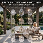 Topika Stainless Steel Teardrop Reflective Bird Deterrent Set