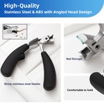 Topika - Thick Nail Clippers Set, Fingernail & Toe Nail Clipper for Seniors