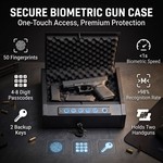 Topika - Electronic Gun Safe For Handgun, Biometric Pistol Lock Box