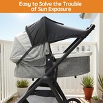 Stroller Sun Shade, Baby Sun Shade Canopy, UV Protection Cover