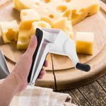 Topika - Rotary Cheese Grater With Handle, Manual Cheese Grinder, 3 Drums