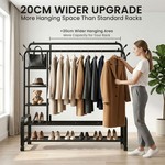 Topika Double Bar Clothing Rack Stand & 3+2Tier Storage,Clothes Organizer