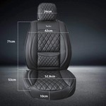 Topika - Luxury Faux Leather Car Seat Covers, Waterproof, Universal Fit