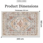 Topika - Floor Rug for Living Room 160 x 230cm, Washable, Non-Slip, Soft