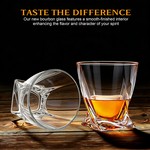 Topika Whiskey Stones And Glass Gift Set With Sculpted Crystal Tumblers