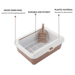 Topika - Sifting Cat Litter Box with Scoop, Semi-Enclosed, Easy Clean