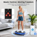 Topika Vibration Plate Vibrating Gym Machine With Bluetooth Speaker&2 Bands