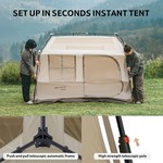 Topika - 4-Person Family Tent, Instant Camping Tent with Mesh Porch