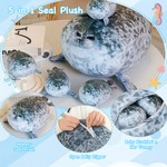 Topika Seal Plush Cute Plushies 5pcs Tummy Time Pillow Toy