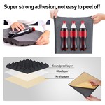Self-Adhesive Sound Proof Foam Panels, 50x50x5cm, 6/12pack