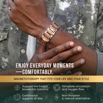 Topika Men's 3-Row Copper Magnetic Bracelet
