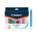 VSelect - 12 Colours Gel Crayons for Kids, Twistable, Non-Toxic, Washable