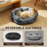 Topika Round Plush Pet Bed, Washable & Non-Slip Dog Bed, Cat Bed