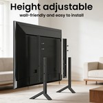 Topika Universal TV Stand, Height Adjustable, 70kg Load For 32-85" TVs