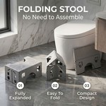 Topika Folding Toilet Stool Non-Slip Squat Bathroom Footrest