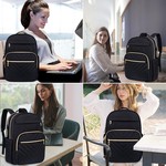 Topika Ladies 15.6" Laptop Backpack rechargeable USB Port Waterproof Oxford