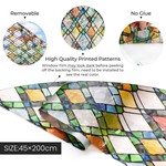 Topika Glass Privacy Film, Stained Glass Static Cling PVC